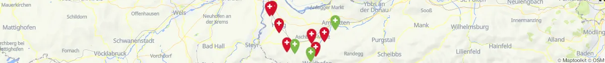 Map view for Pharmacies emergency services nearby Wolfsbach (Amstetten, Niederösterreich)